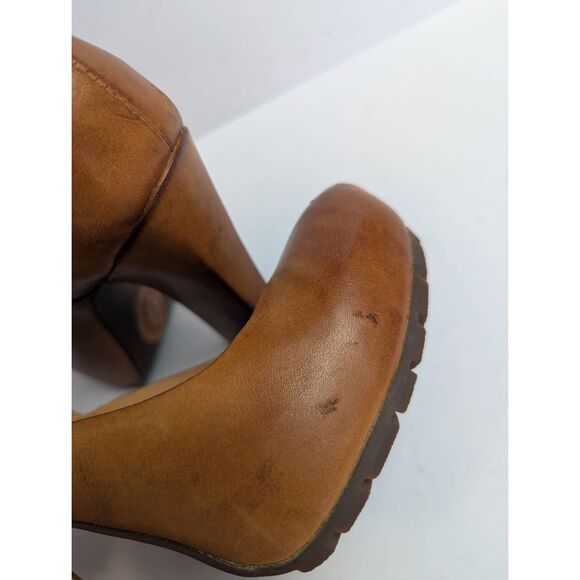 Kork-Ease Priscilla Tan leather platform Mary Jane pump heels womens 5 - Picture 10 of 10